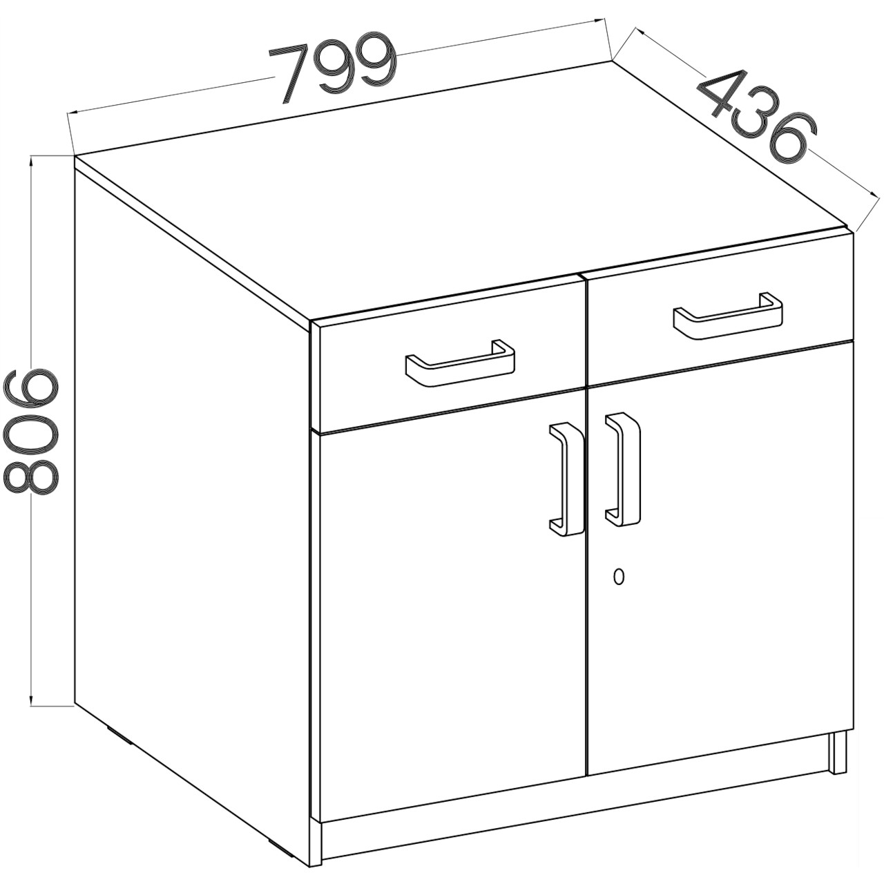 Storage Cabinet MALTA MT05 artisan oak / light grey