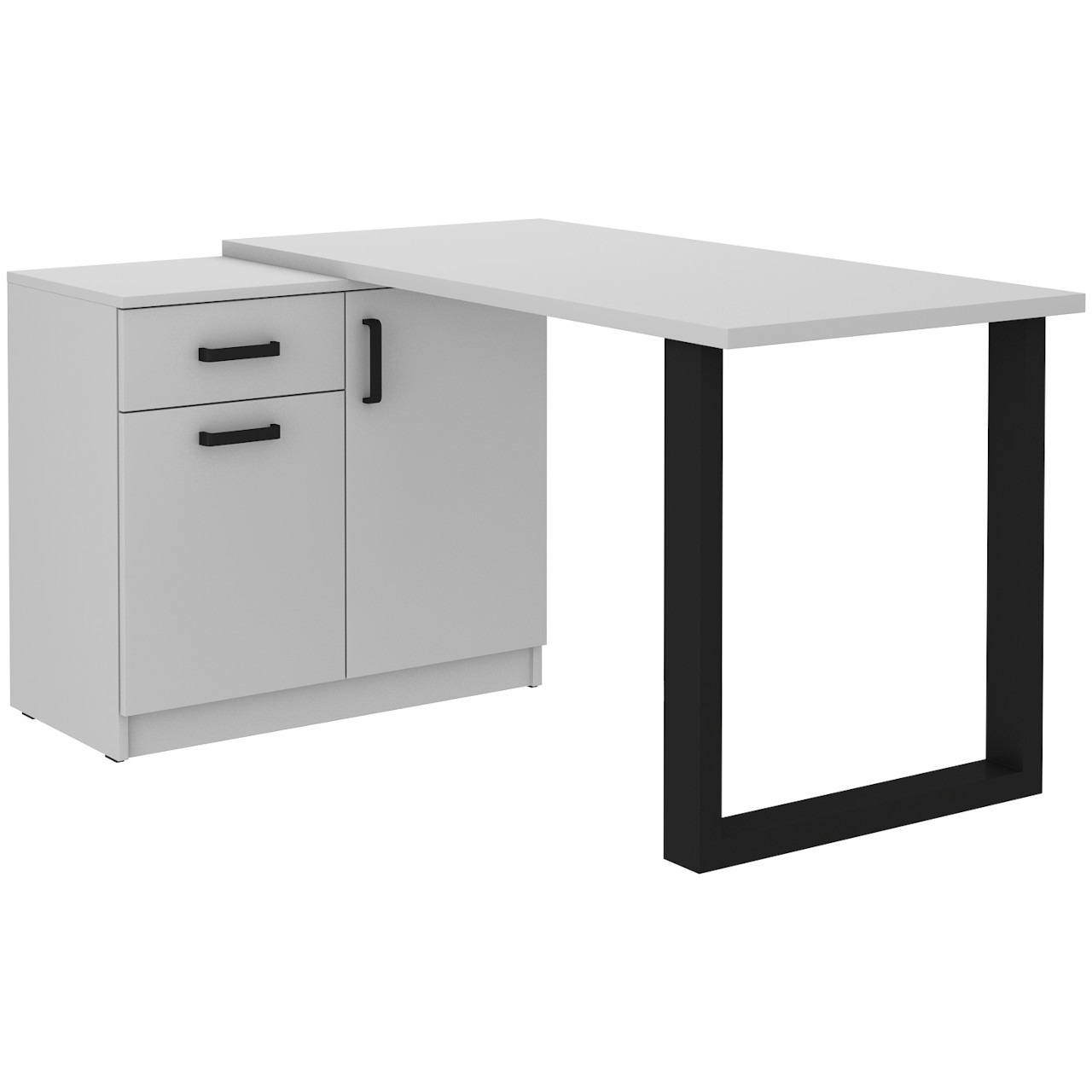 Storage Cabinet with desk MALTA MT15 light grey