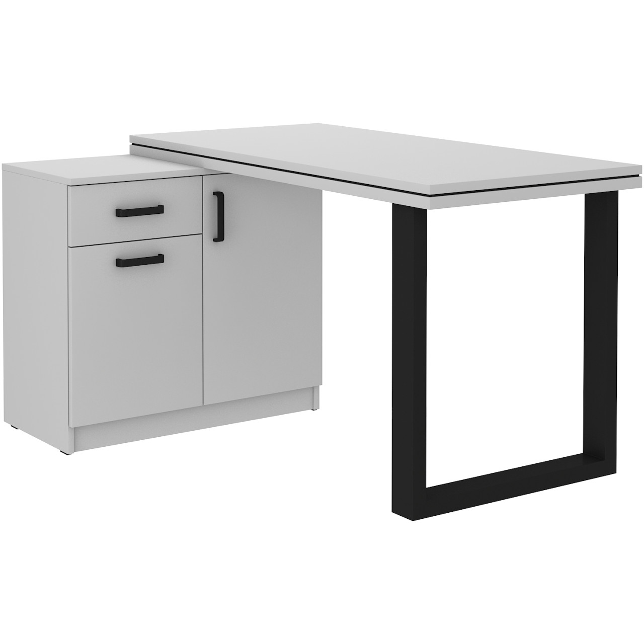 Storage Cabinet with desk MALTA MT16 light grey