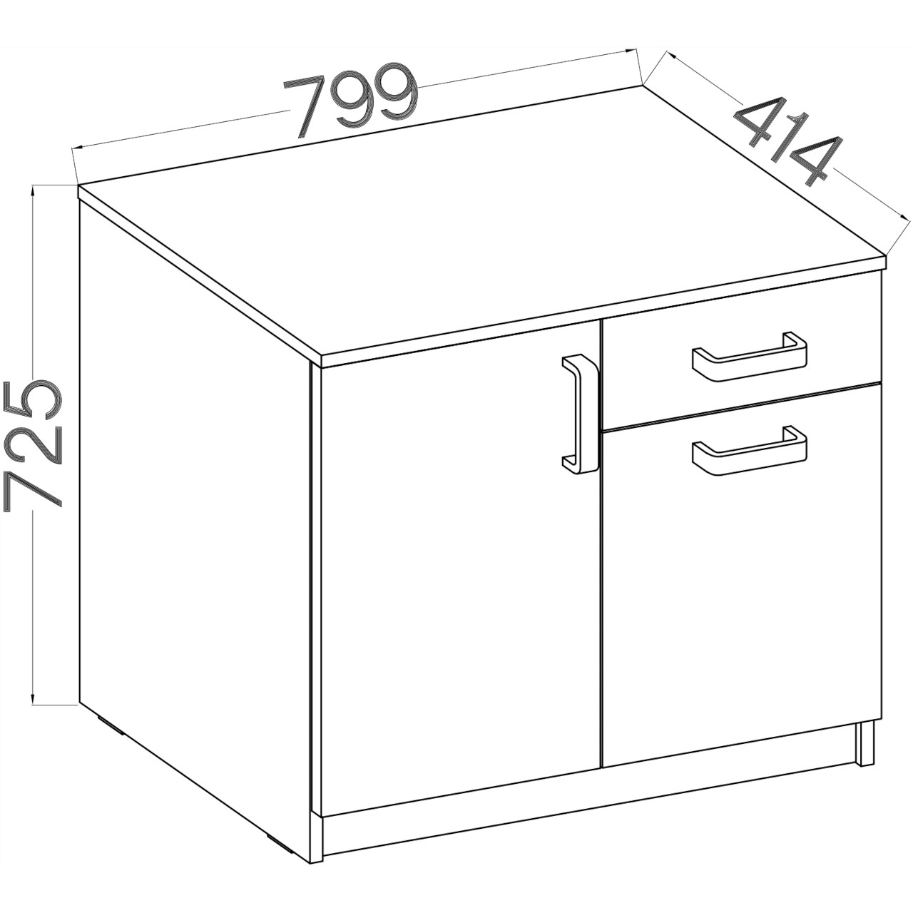 Storage Cabinet MALTA MT22 light grey / artisan oak