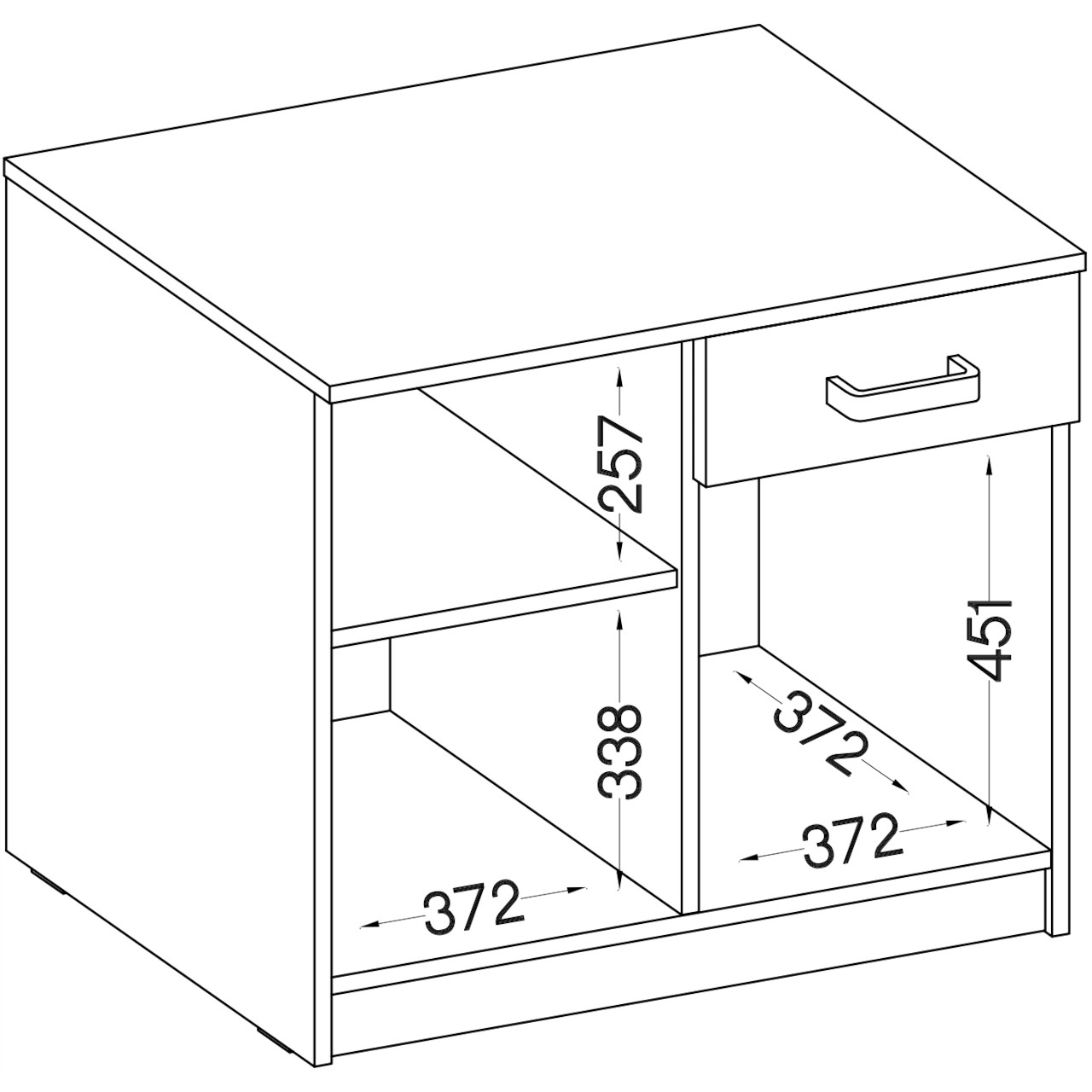 Storage Cabinet MALTA MT22 light grey