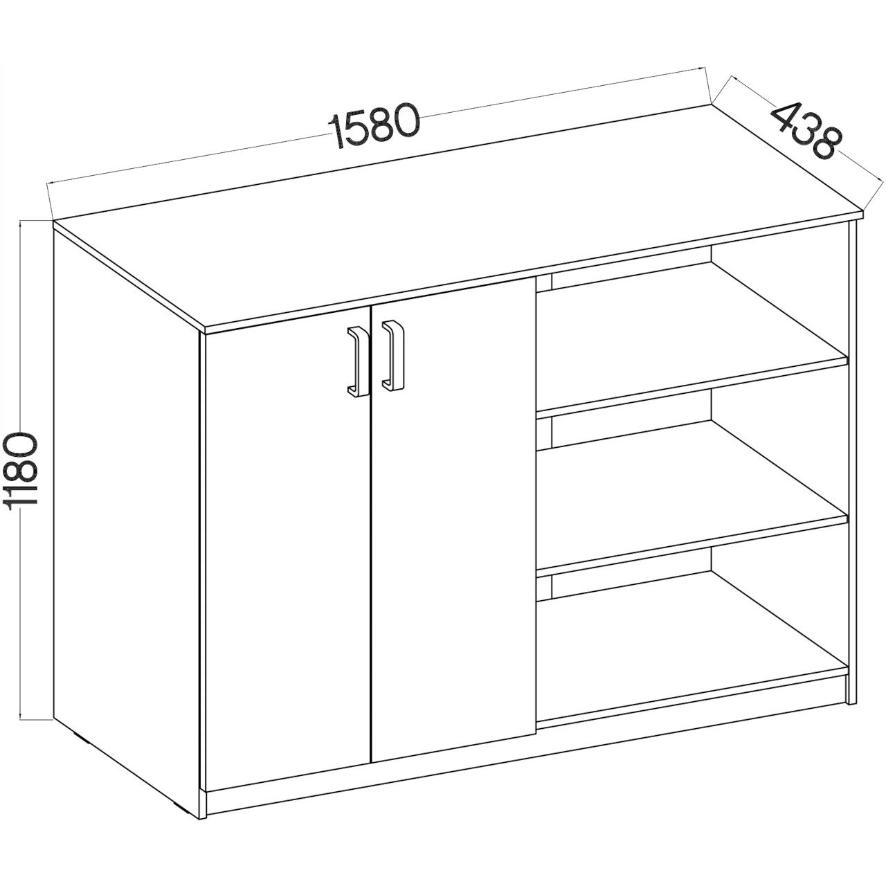 Storage Cabinet MALTA MT23 light grey
