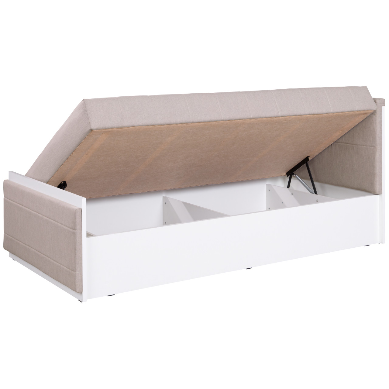 Bed with Storage 90x200 IWA IW06 white + avellino 808