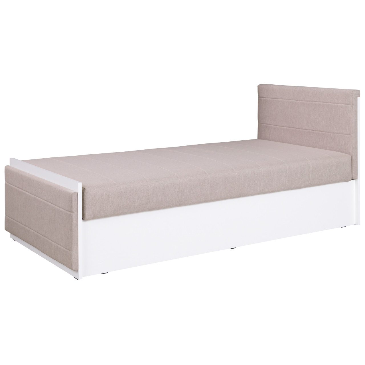 Bed with Storage 90x200 IWA IW06 white + avellino 808