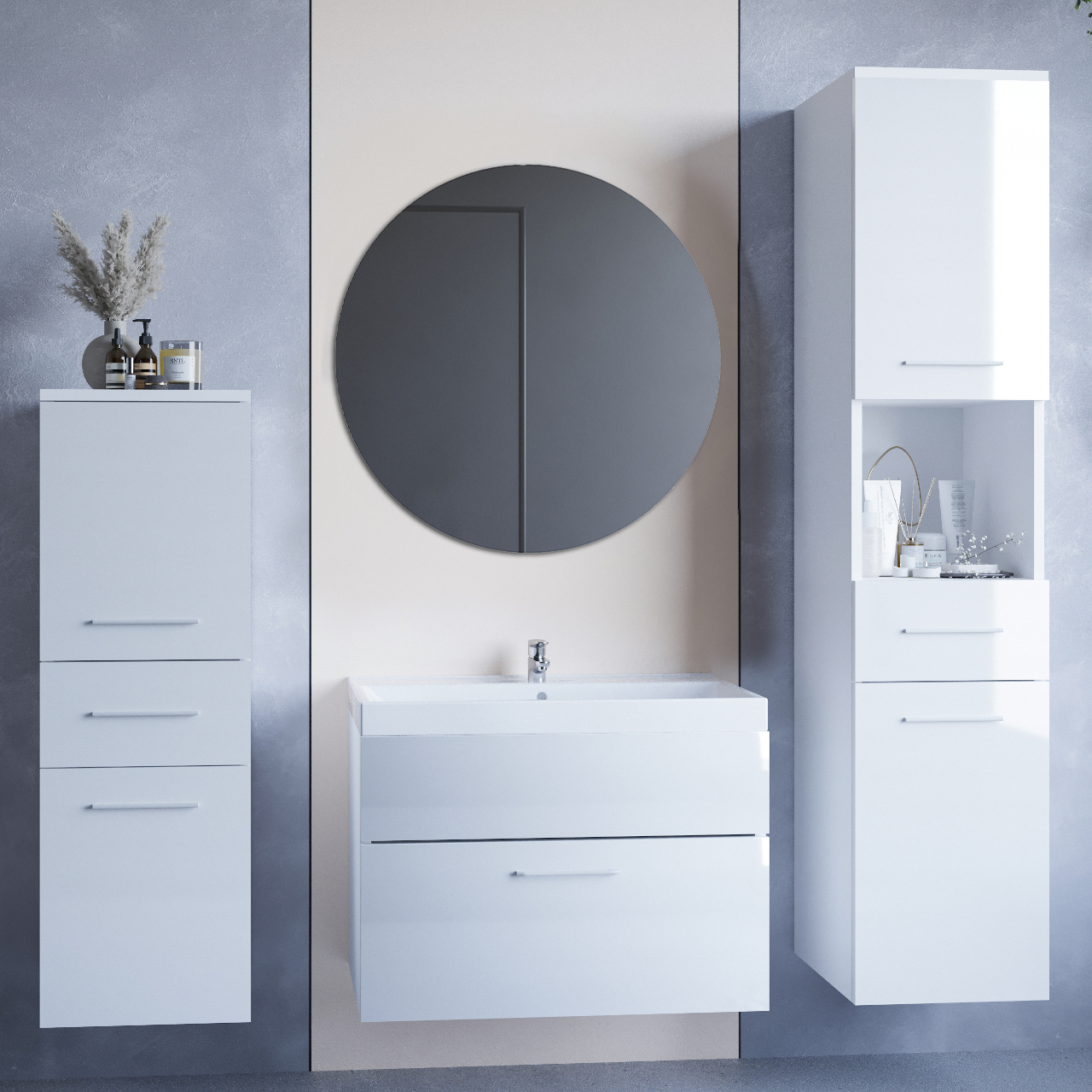 Bathroom Furniture LIPSI white gloss