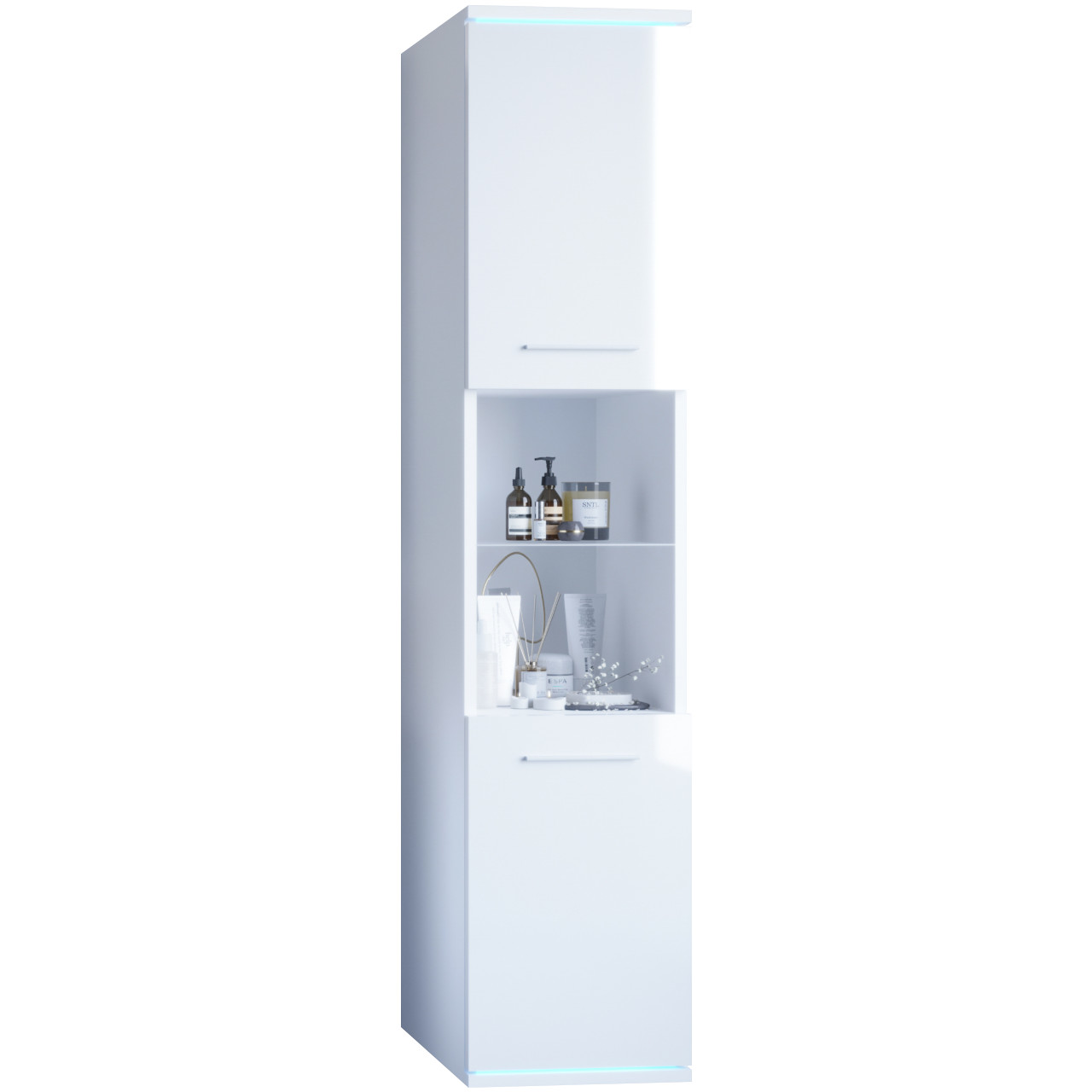 High Bathroom Cabinet DUO / SOLO DO1 white gloss