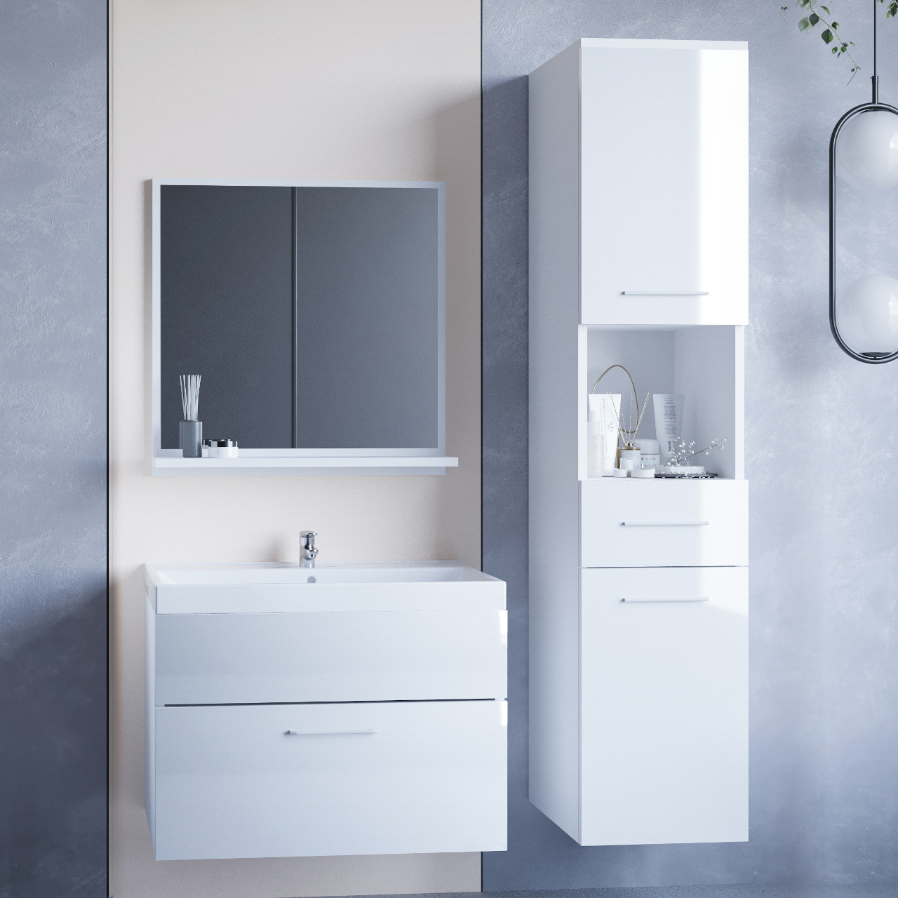 Bathroom Furniture TIPO white gloss