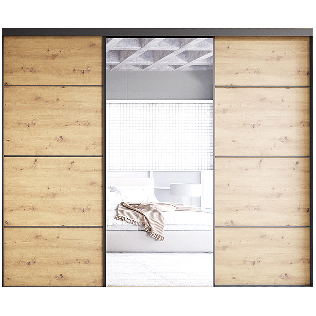 Sliding doors for wardrobe MERV F6 250 artisan oak