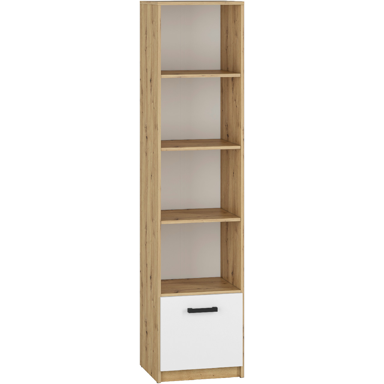 Bookcase FIJI FJ04 artisan oak / white / anthracite