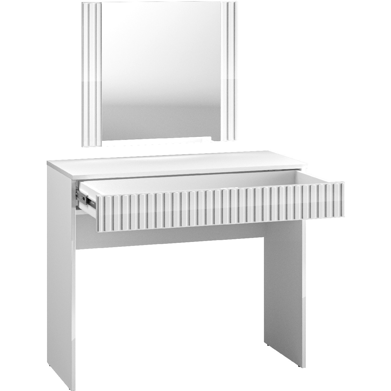 Dressing table with mirror GINO 1 white gloss