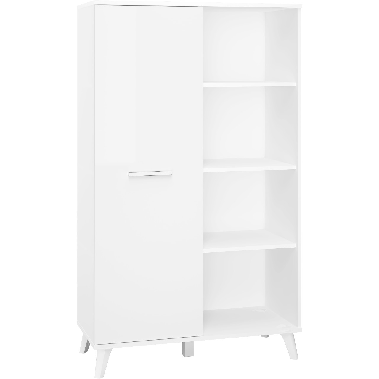 Book cabinet SHINE 09 white gloss