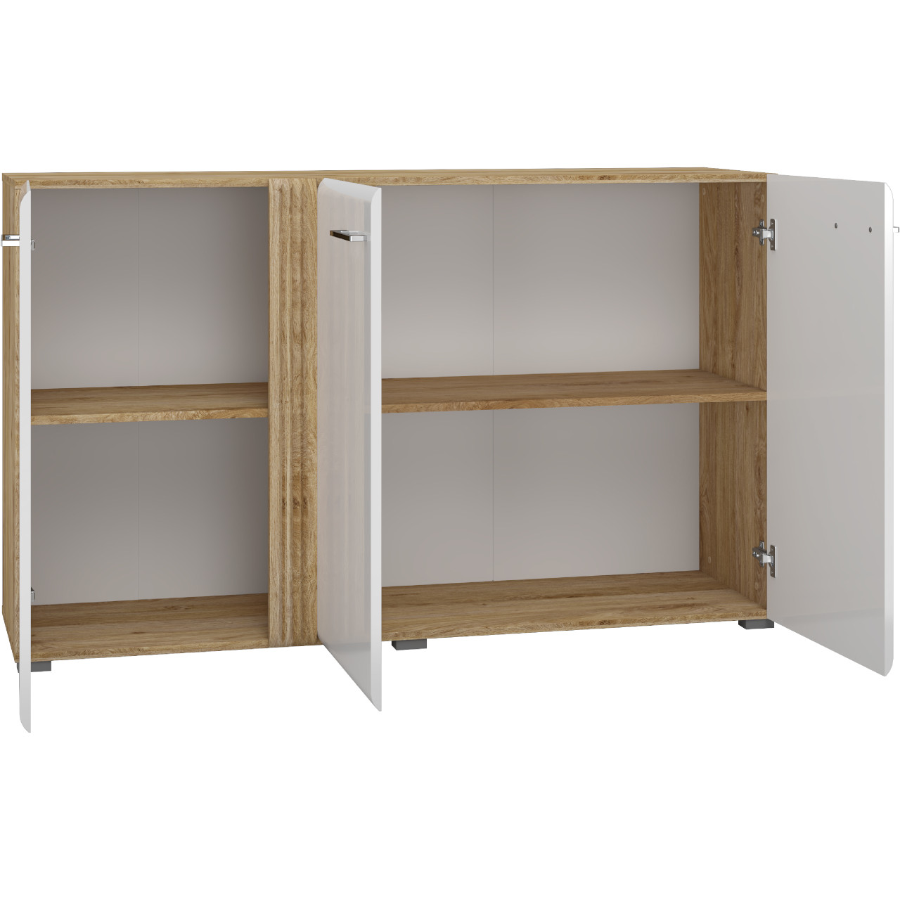 Storage cabinet FLORES FS05 castello oak / white gloss