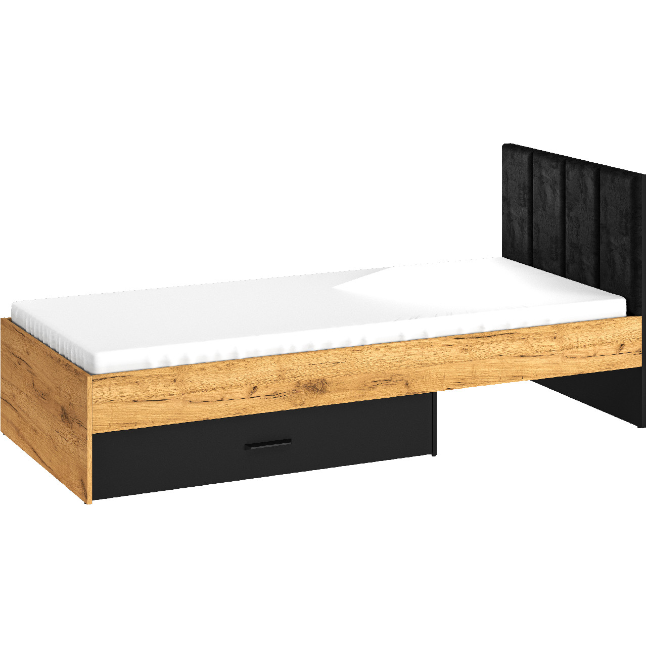 Bed 90x200 CLINT 10 gold craft oak / black
