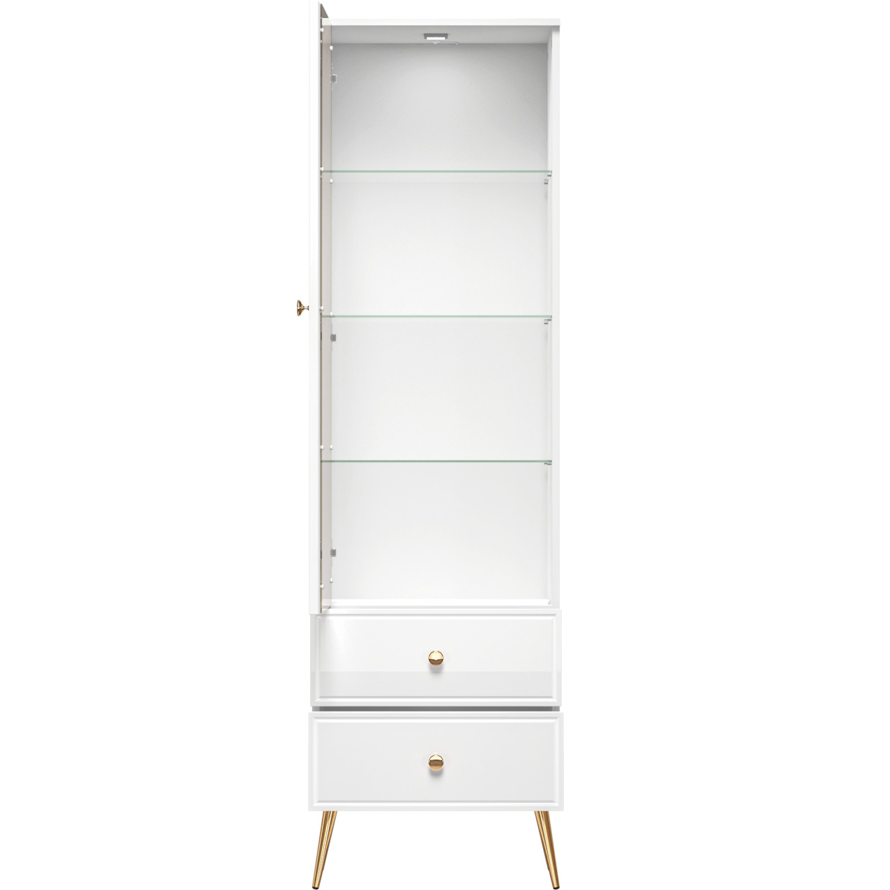 Display Cabinet GOLDEN GL02 white gloss