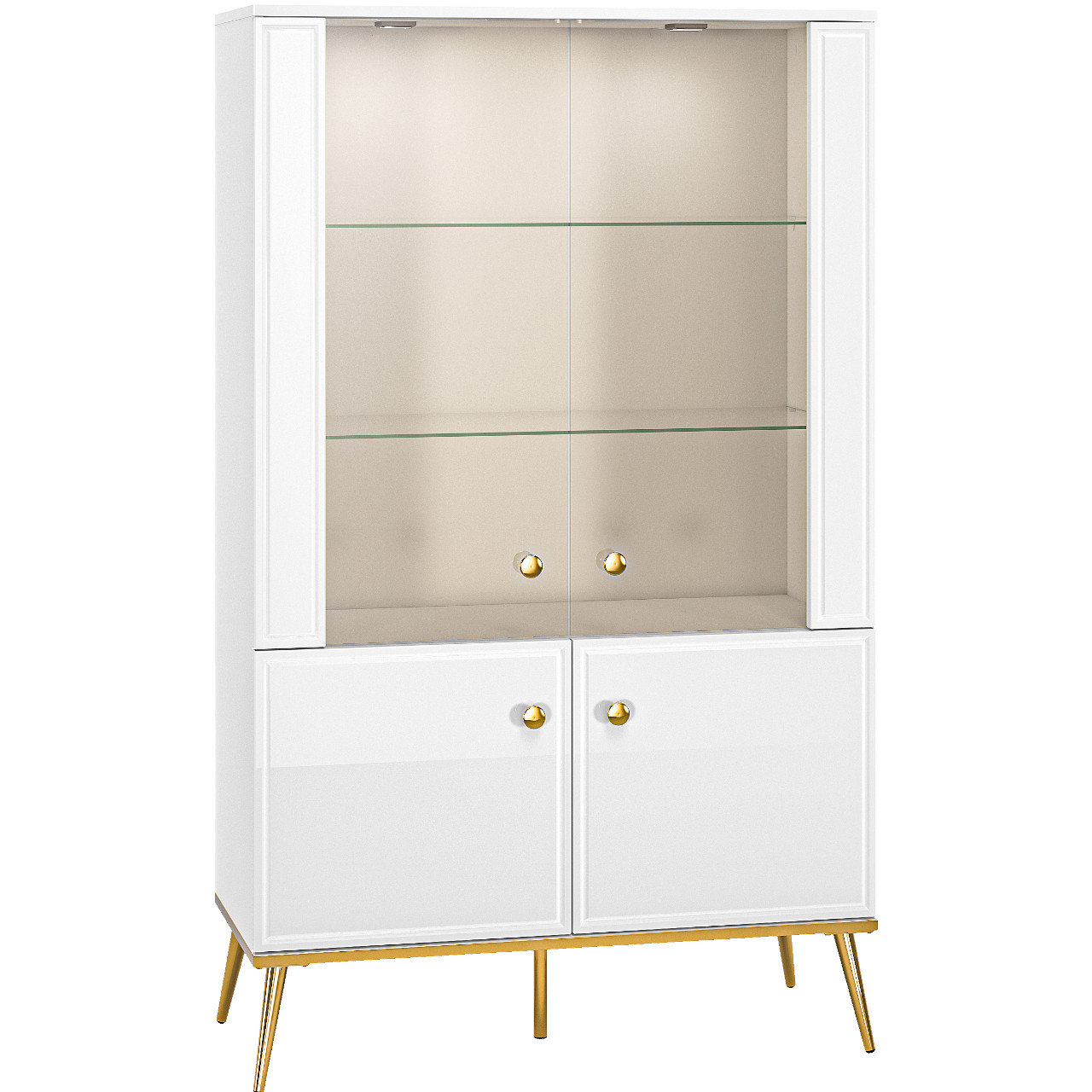 Display Cabinet GOLDEN GL03 white gloss