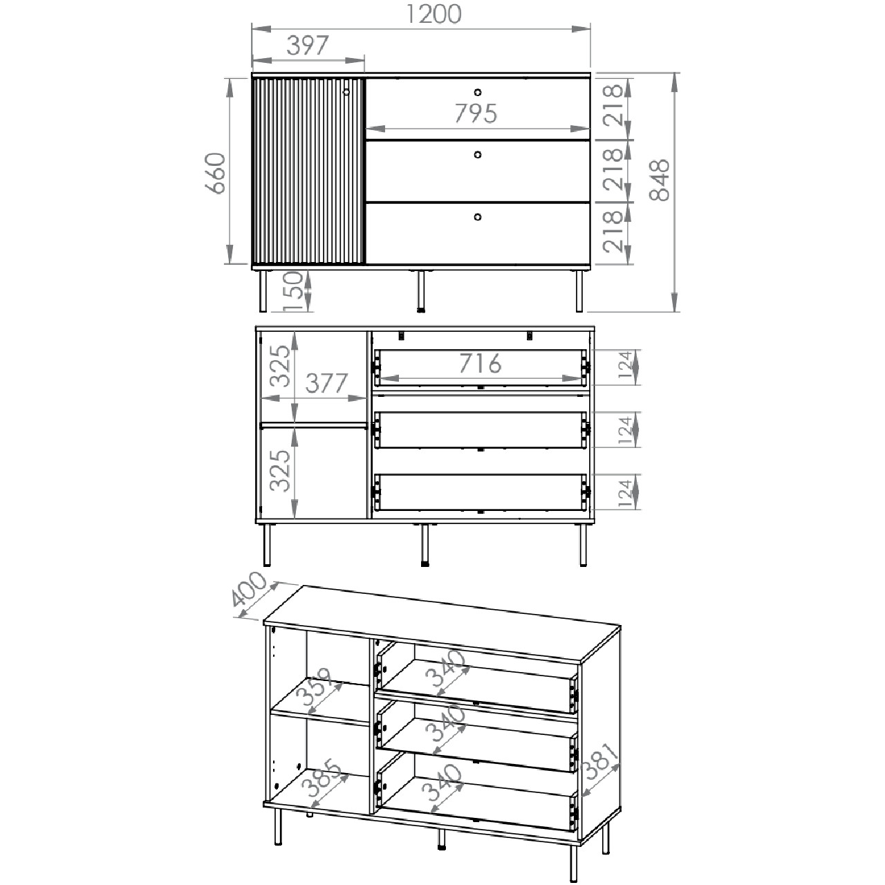 Storage cabinet ALVARO 05 cashmere