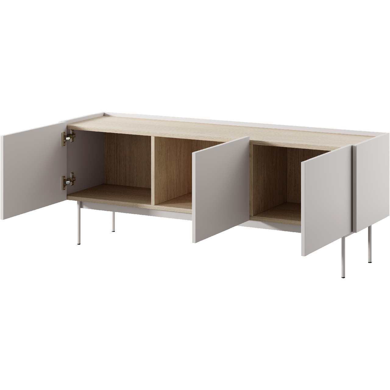 TV cabinet COLOUR 01 cashmere / linea oak