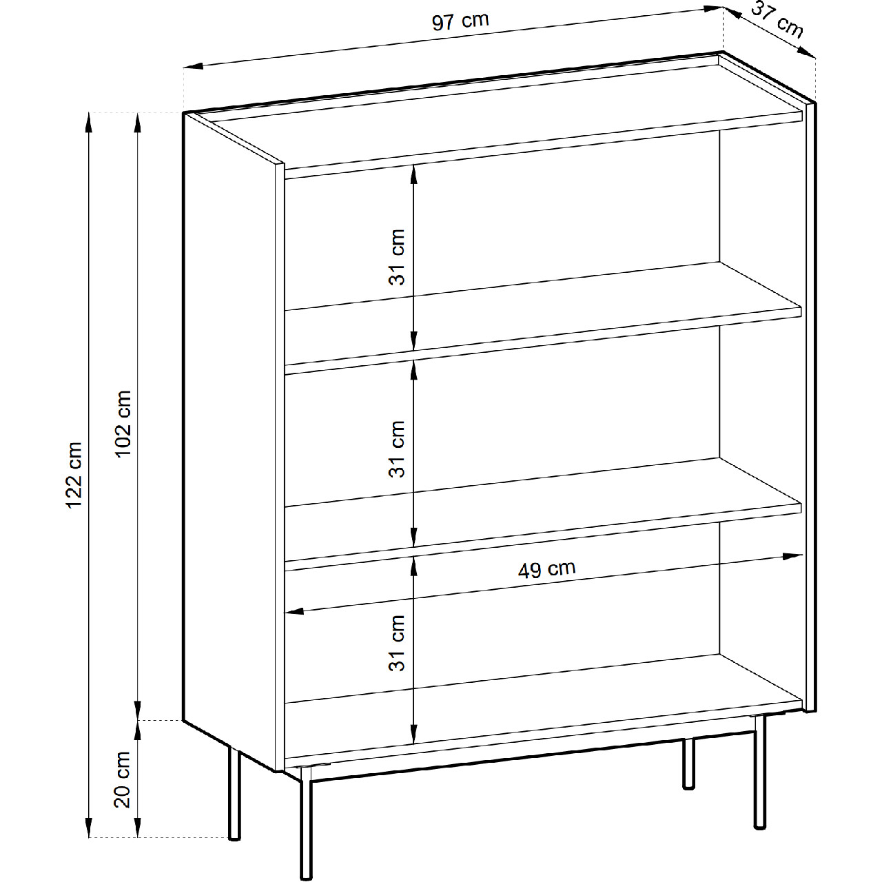 Storage cabinet COLOUR 03 cashmere / linea oak