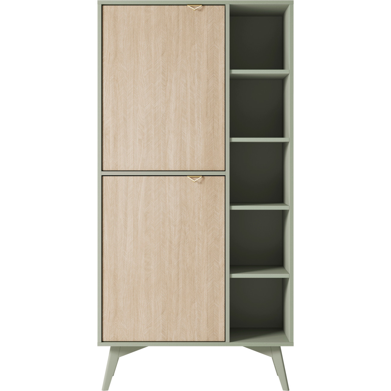 Book cabinet WALD 05 eucalyptus / scandi