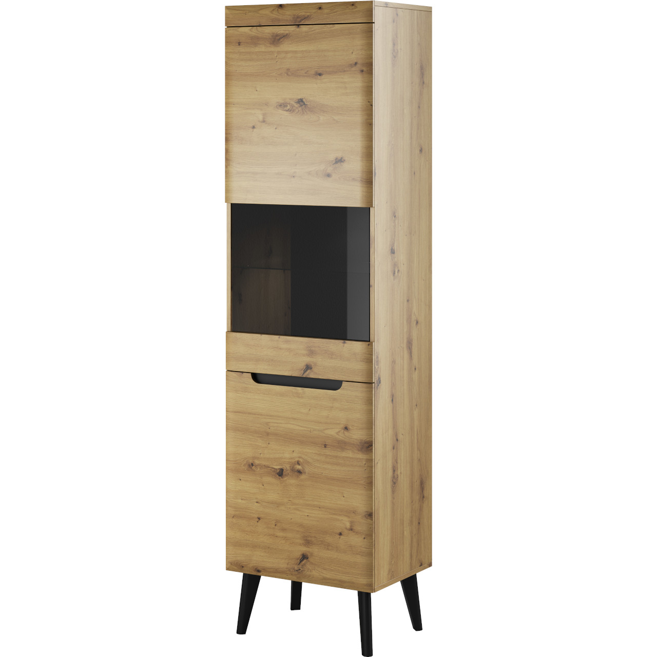 Display cabinet NARDI 04 artisan oak / black