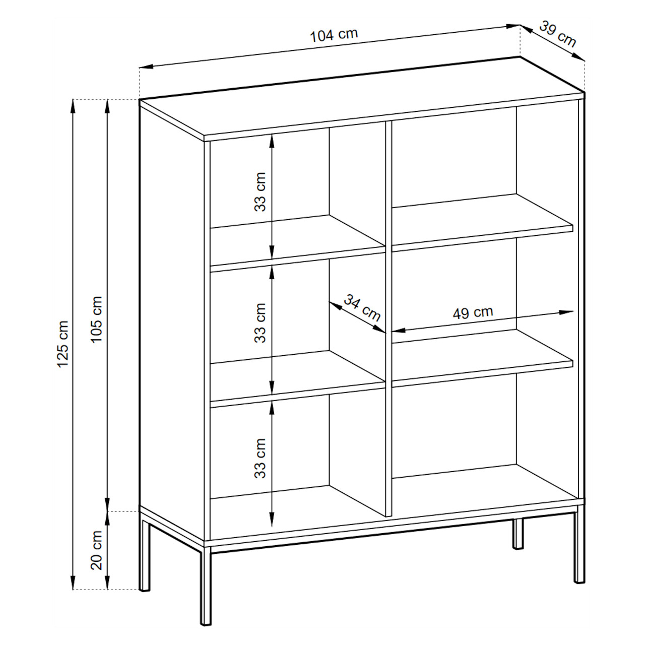 Storage cabinet MOVA 06 grey
