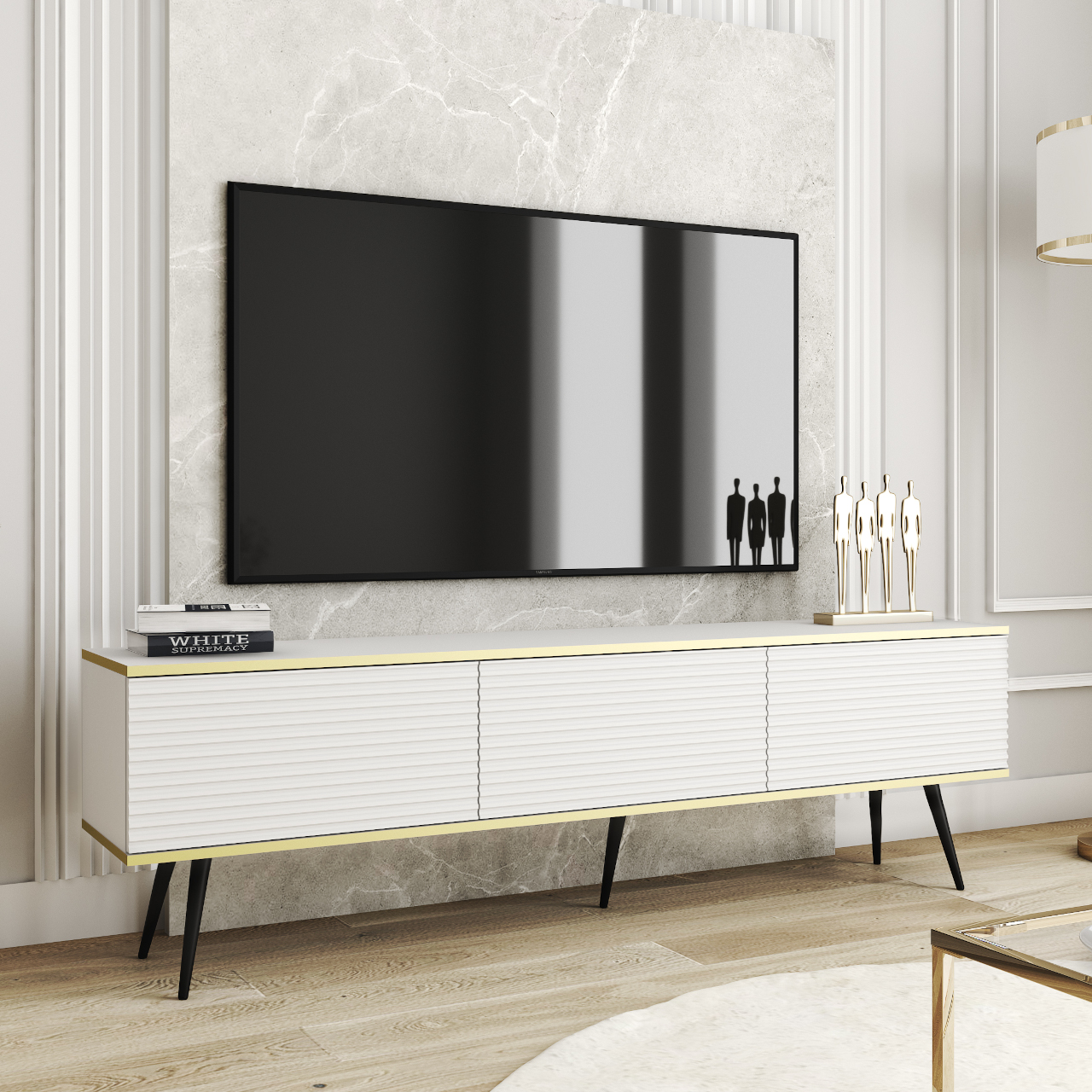 TV cabinet ARA MDF 175 white