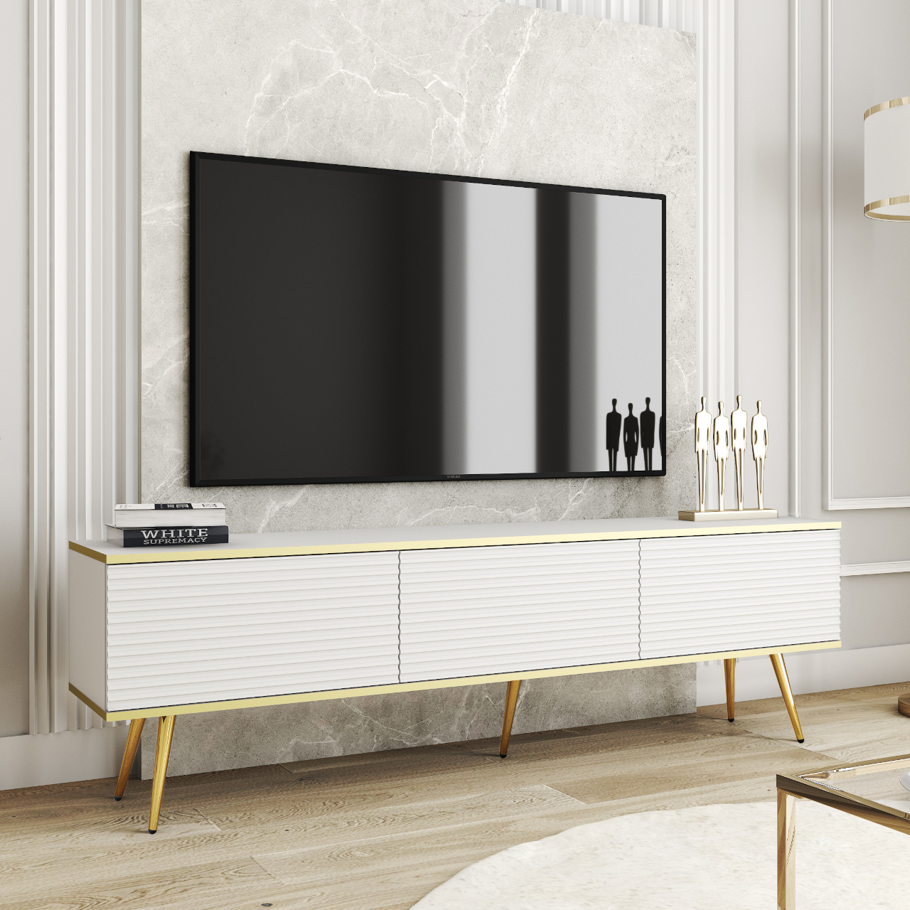 TV cabinet ARA MDF 175 white