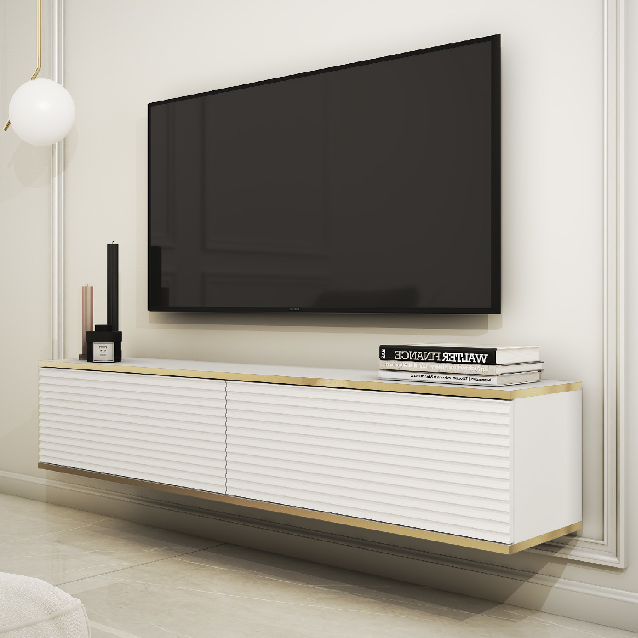 TV cabinet ARA MDF 135 white