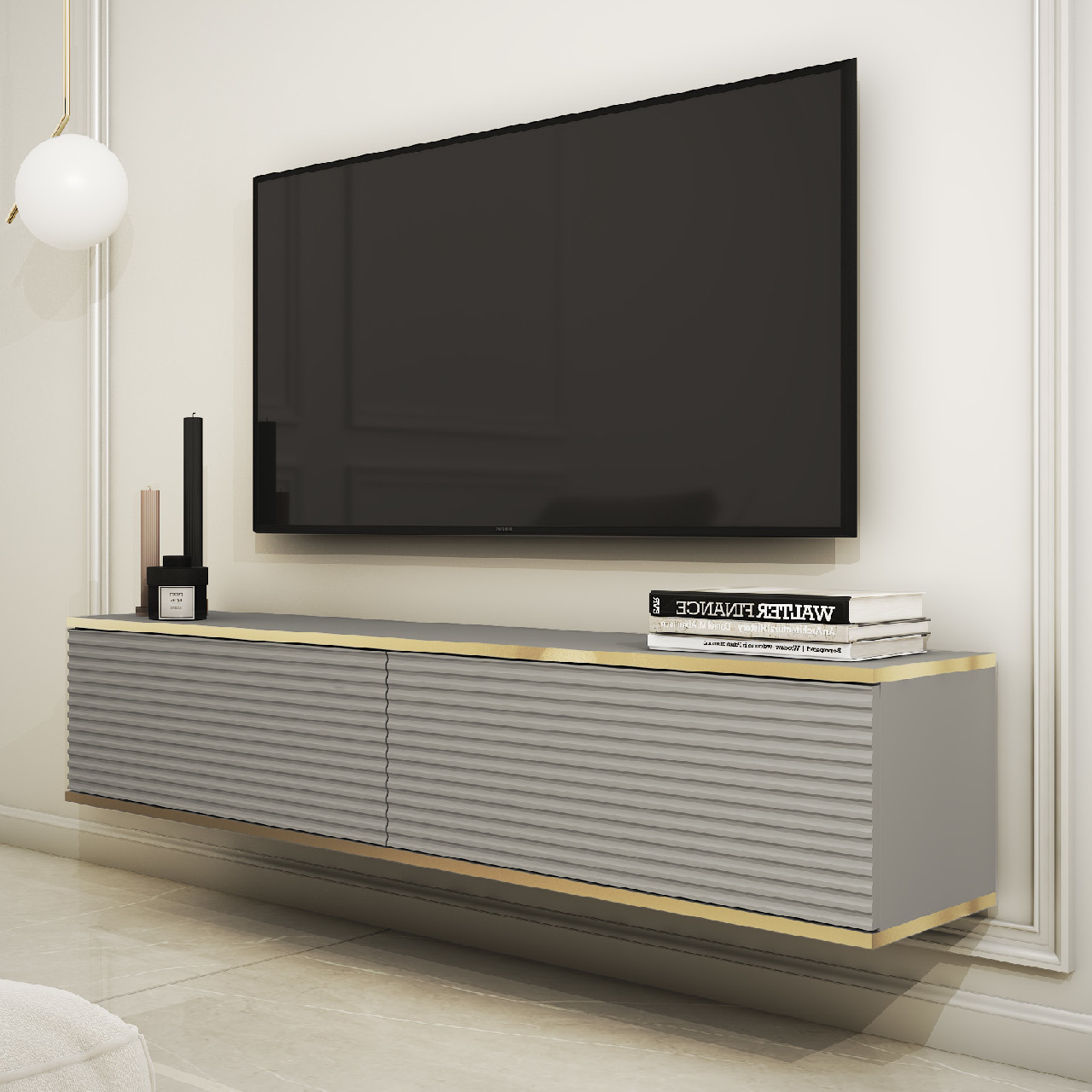 TV cabinet ARA MDF 135 grey