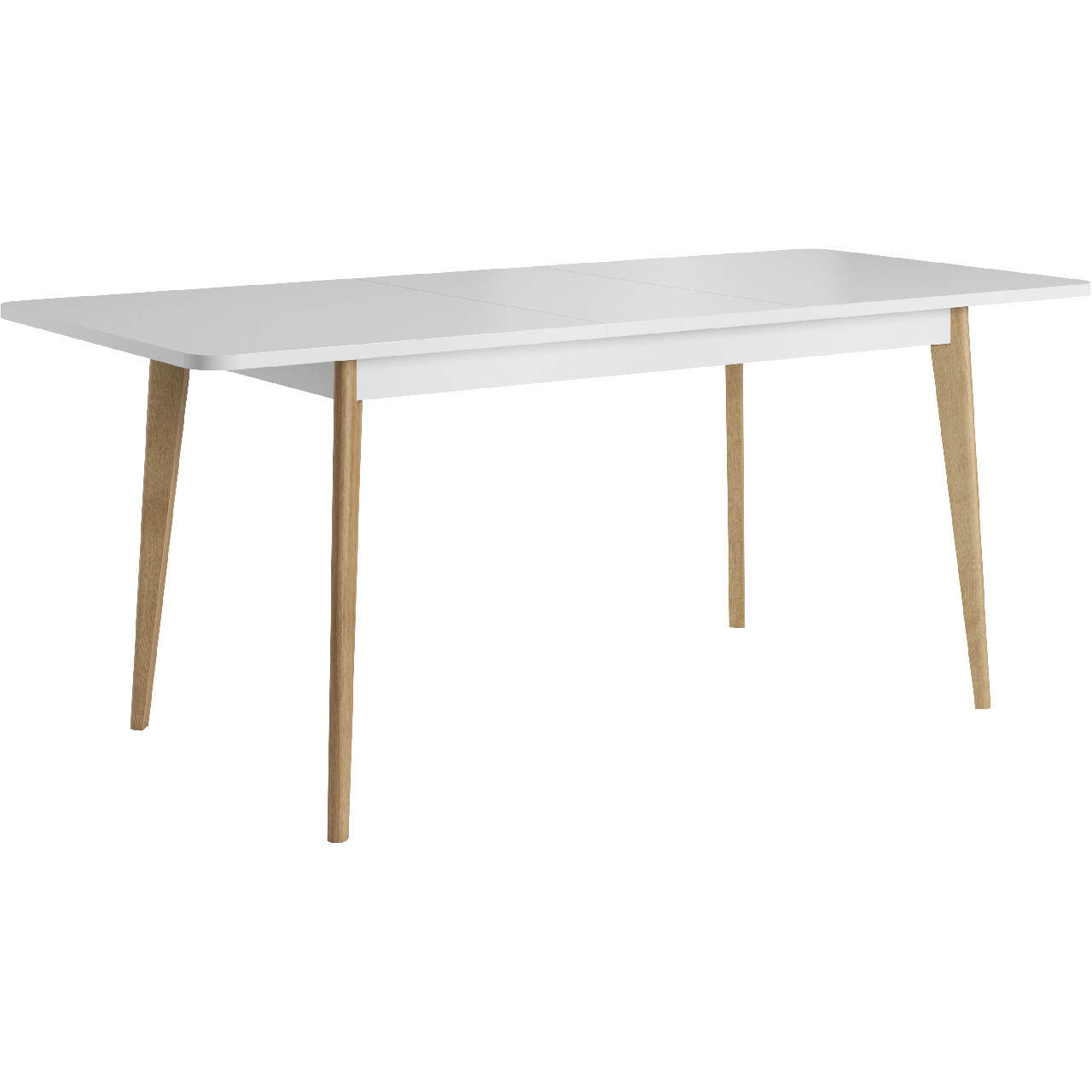 Extendable dining table PRIMO 10 riviera oak / white
