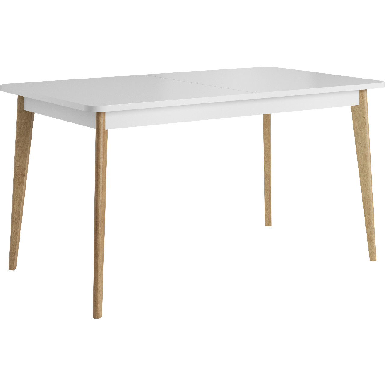 Extendable dining table PRIMO 10 riviera oak / white