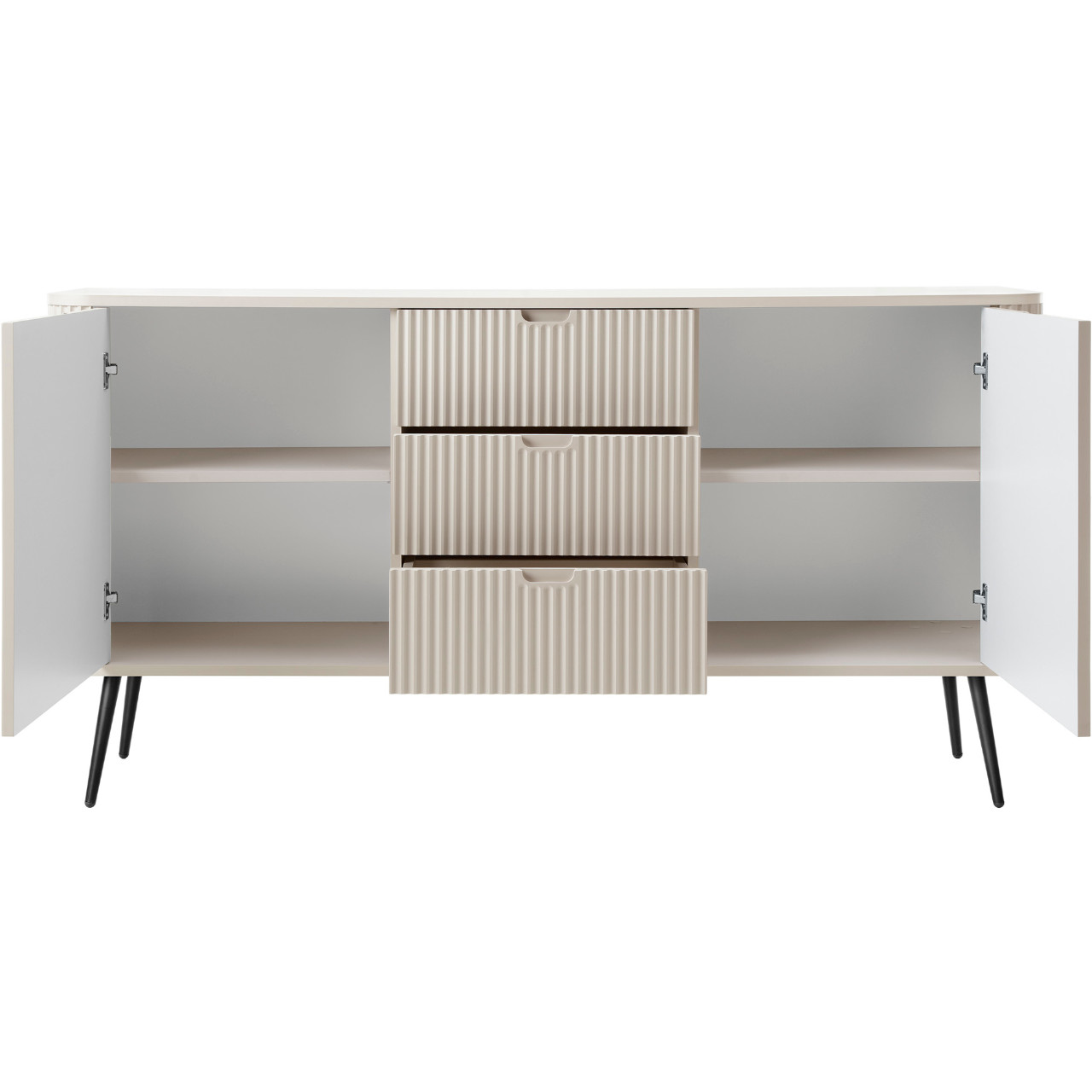 Chest of drawers ZOVI 02 cashmere / black
