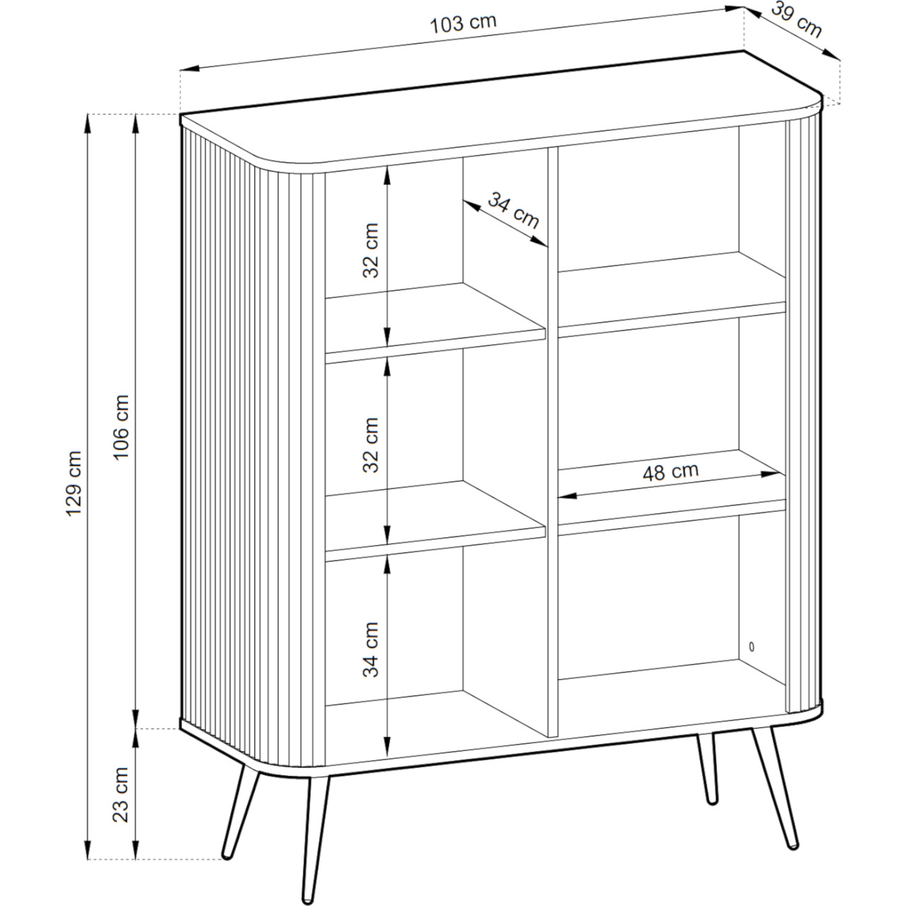 Storage cabinet ZOVI 03 white / black