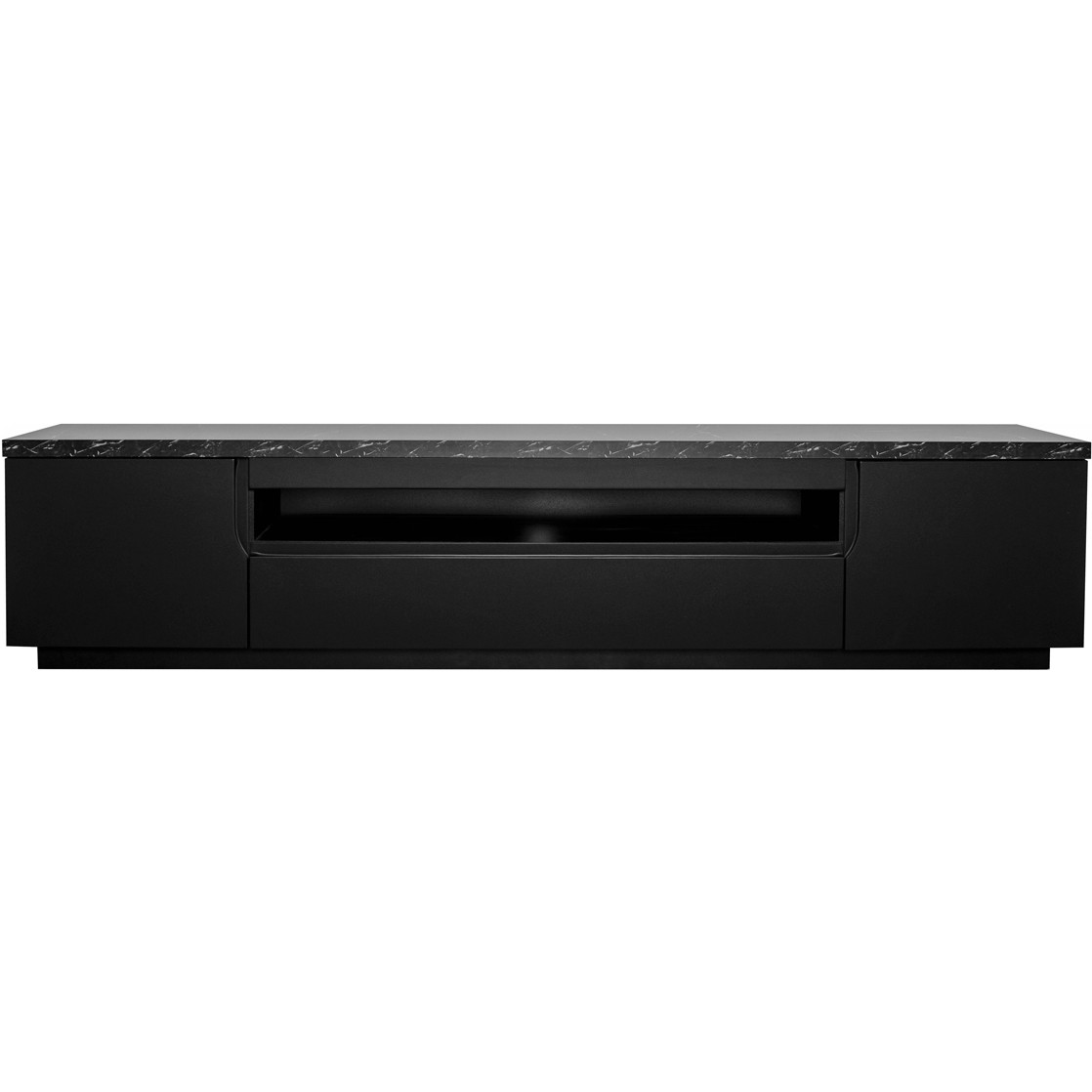 TV Cabinet ENO 200 black / black marble