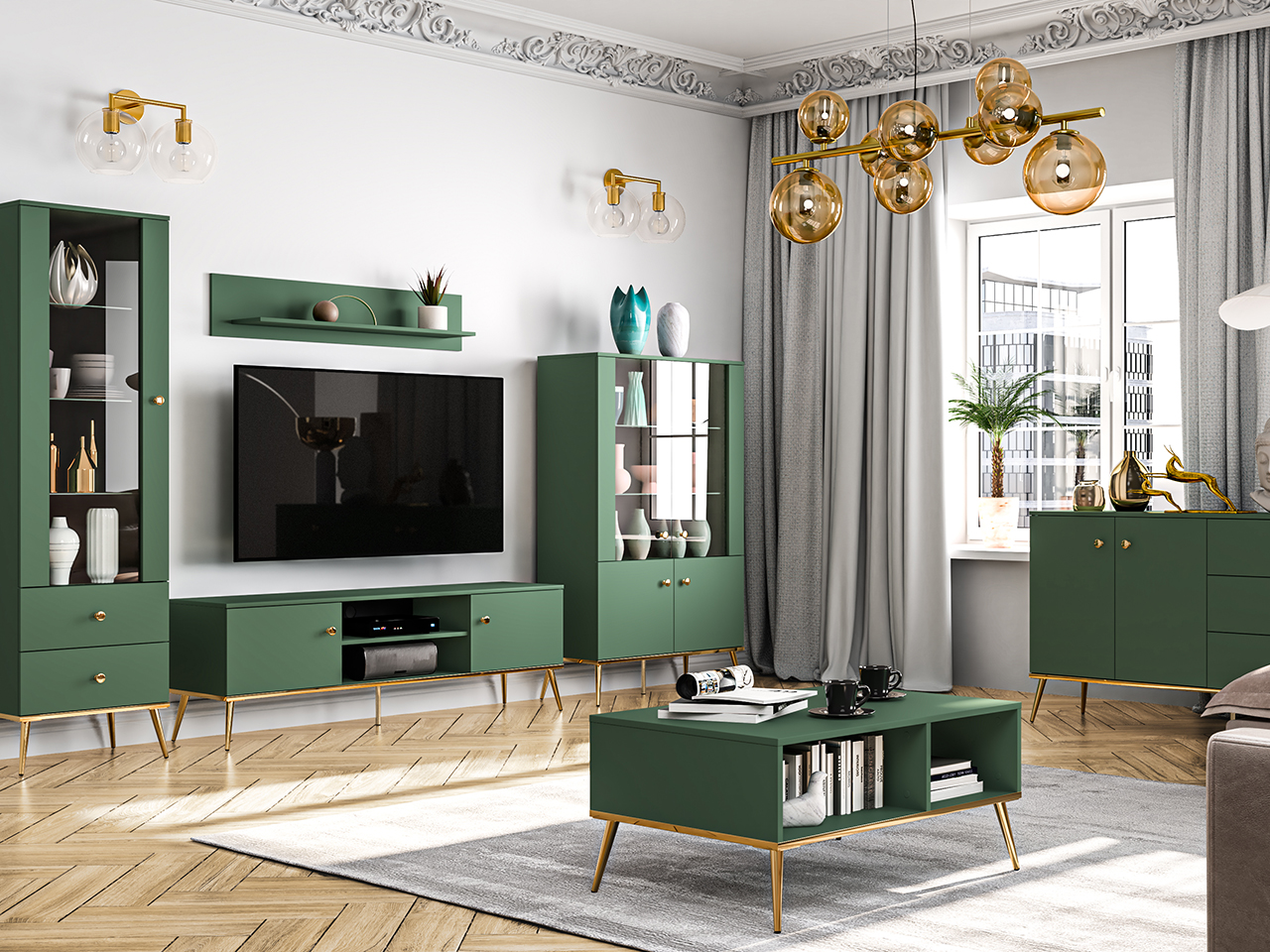 Chest of Drawers SOLER 03 green