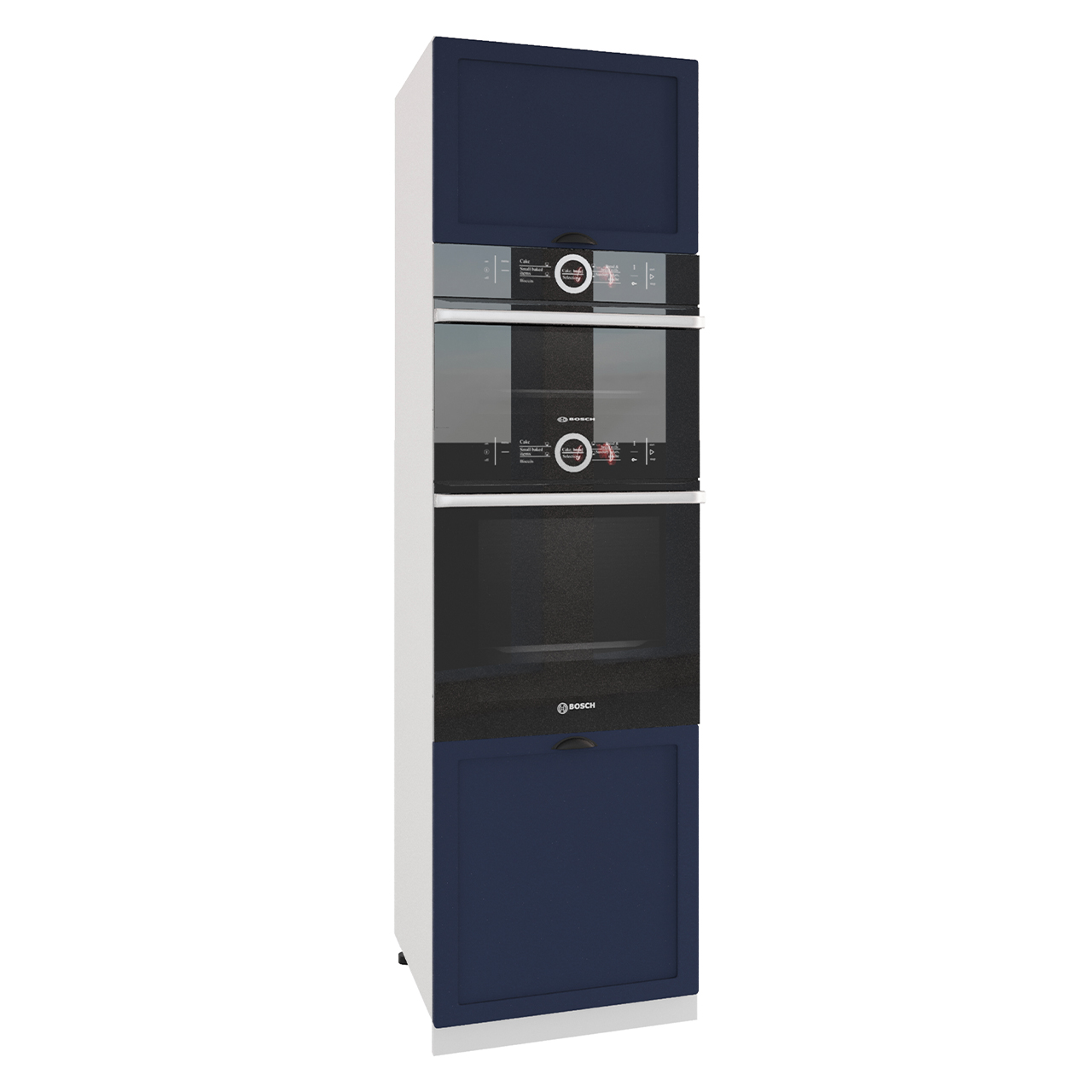 Base Cabinet for built-in oven and microwave oven ADELE D60PK MV/2133 P/L navy blue matt