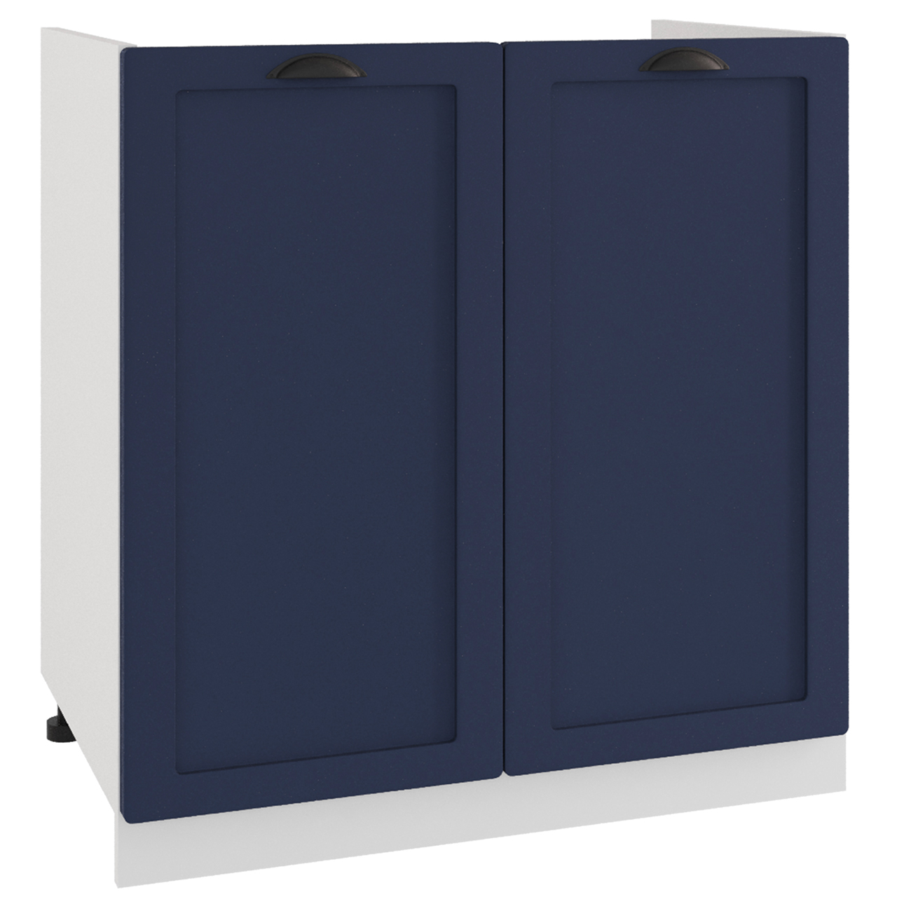 Corner Kitchen Cabinets Set ADELE navy blue matt