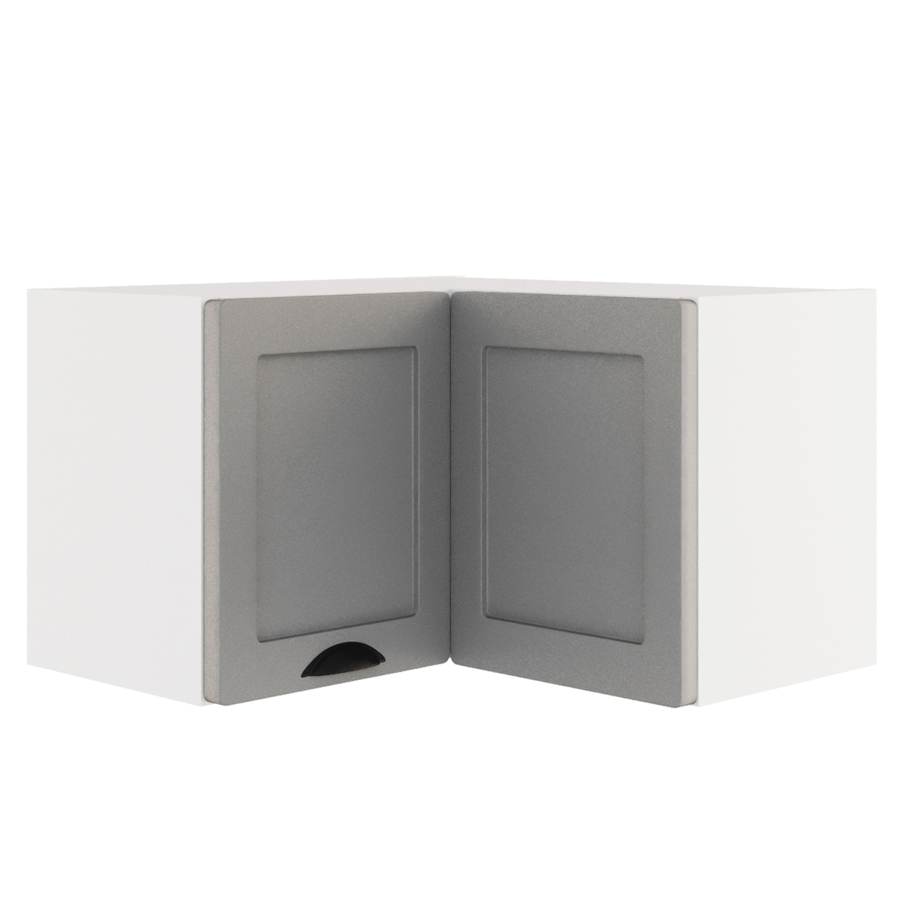 Corner Wall Cabinet ADELE WRN 36 P/L grey matt