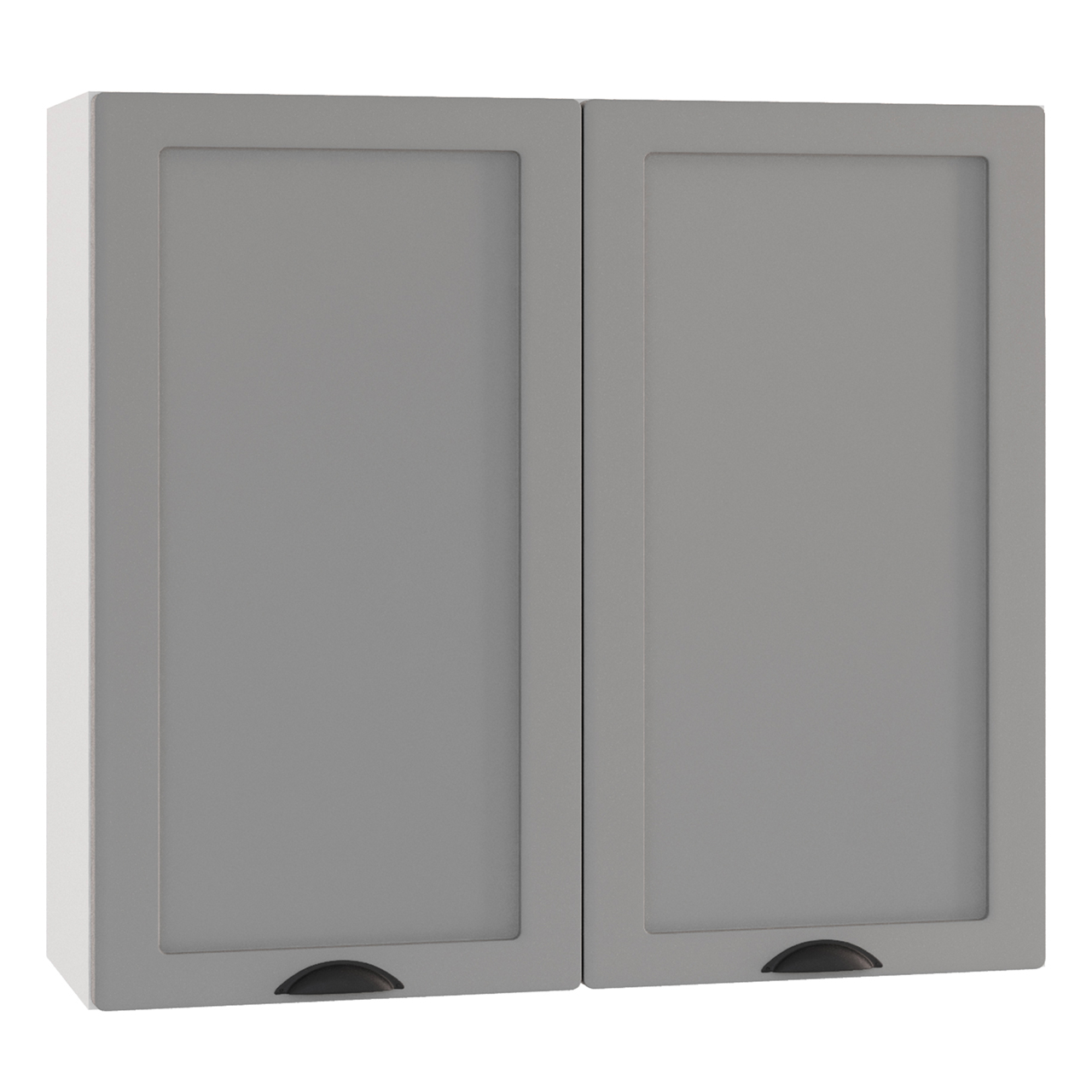Wall Cabinet with 2 Doors ADELE W80 grey matt