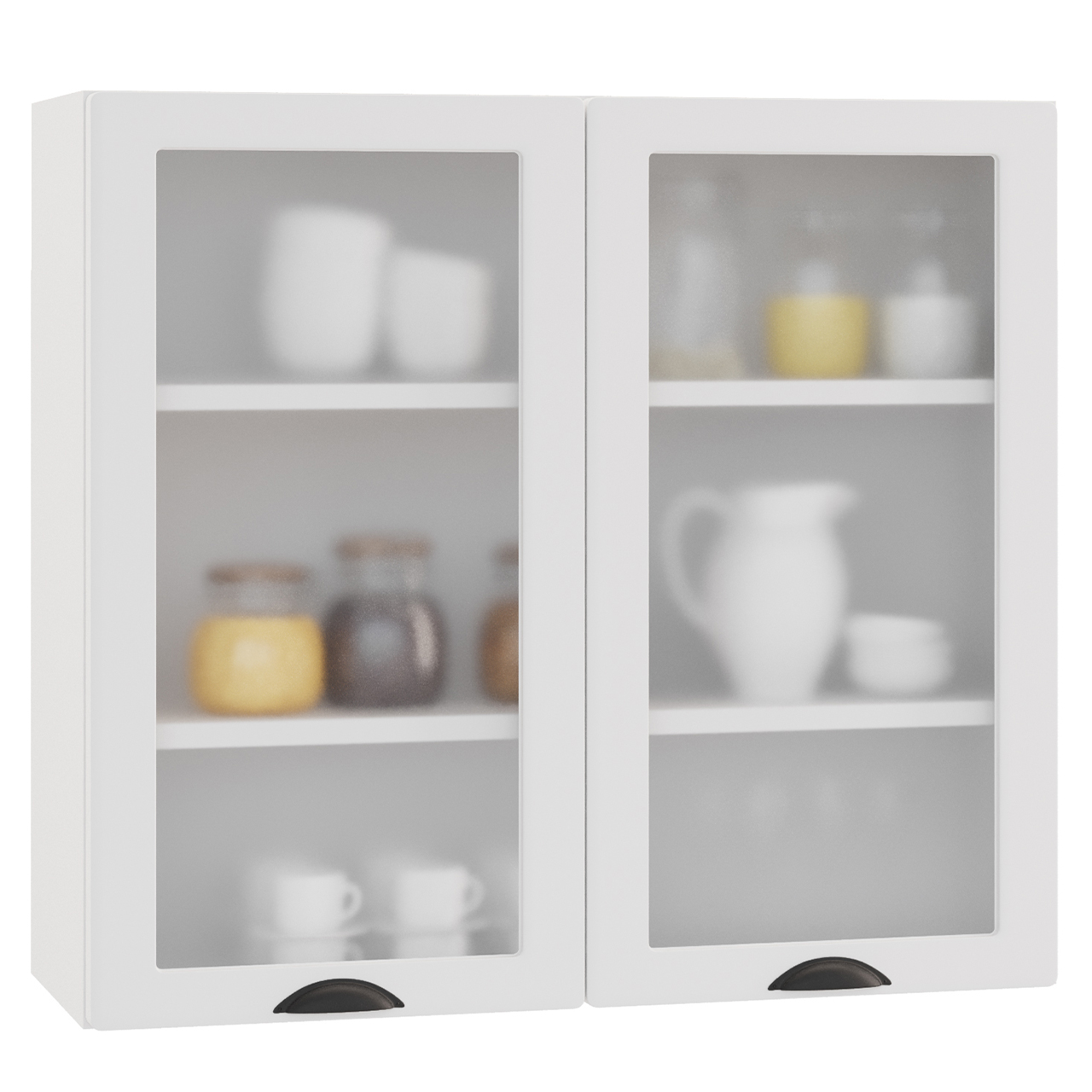 Wall Cabinet with Glass Door ADELE WS80 white