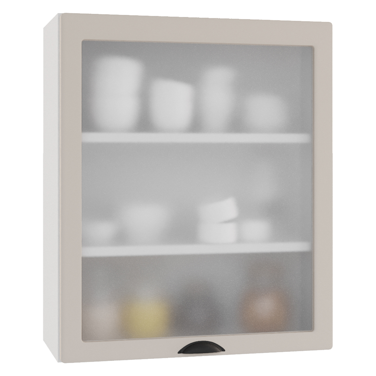Wall mounted glass cabinet ADELE WS50 P/L coffee matt