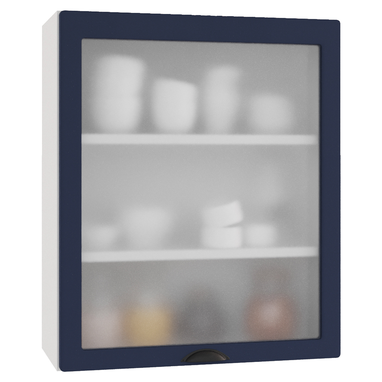 Wall mounted glass cabinet ADELE WS50 P/L navy blue matt