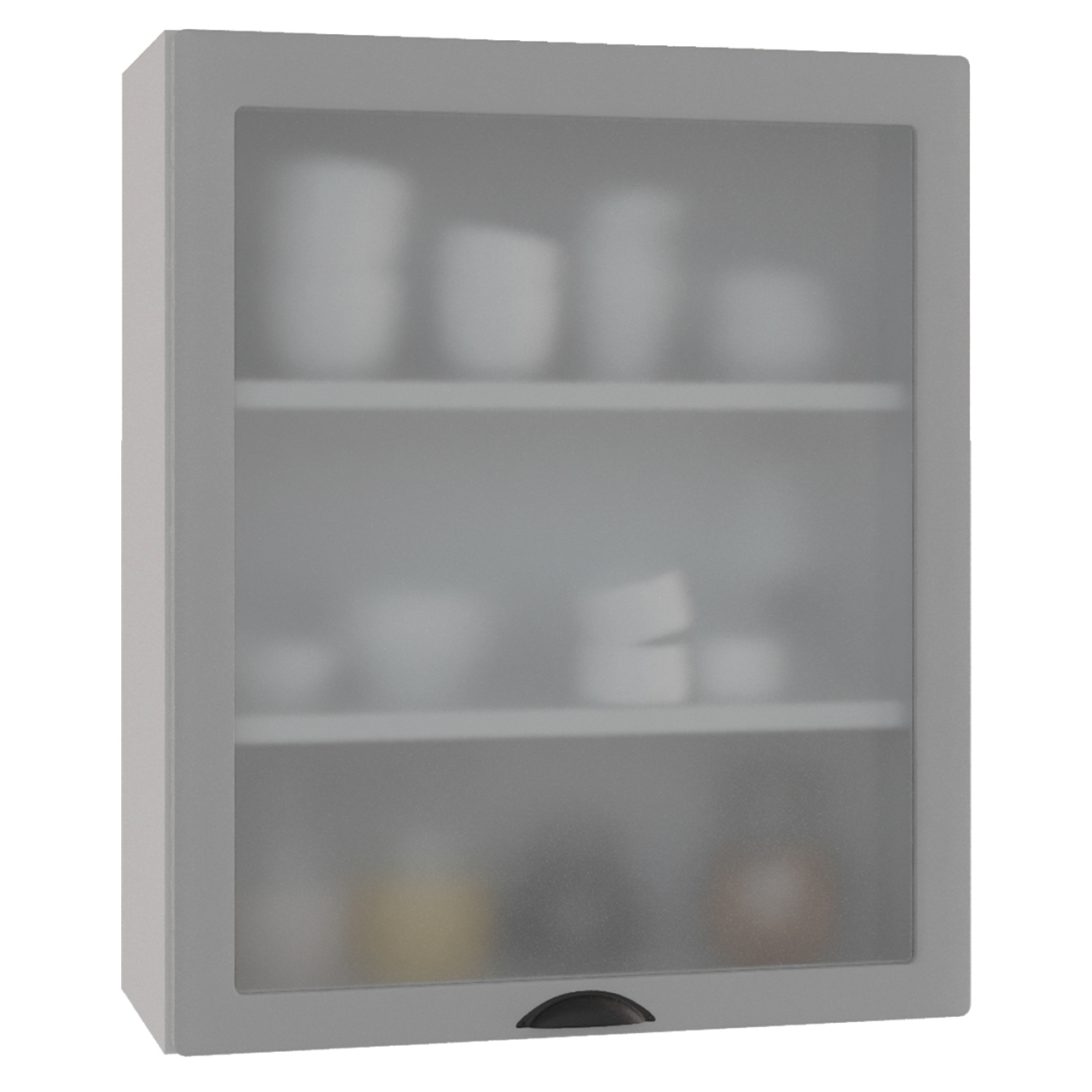 Wall mounted glass cabinet ADELE WS50 P/L grey matt