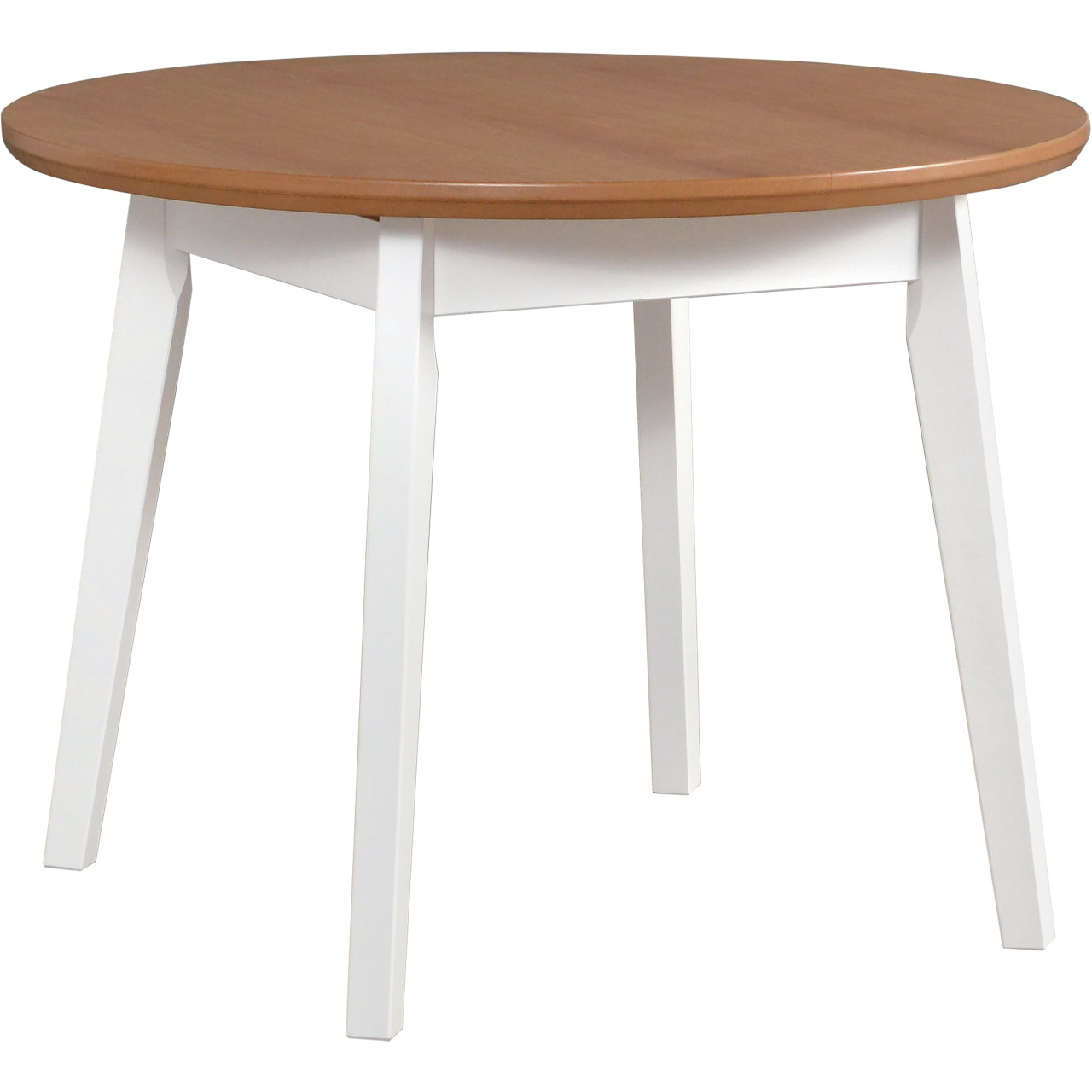 Table OSLO 4 100x100/130 oak veneer / white