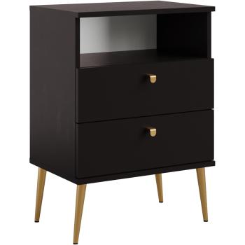 Bedside cabinet HUGH I black