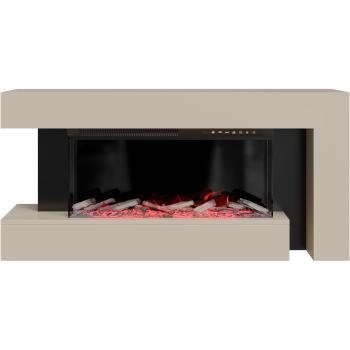 Cabinet with fireplace GOTLAND cashmere