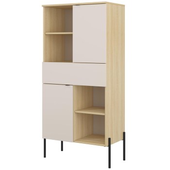 Storage cabinet DORE 42 lindberg oak / cashmere