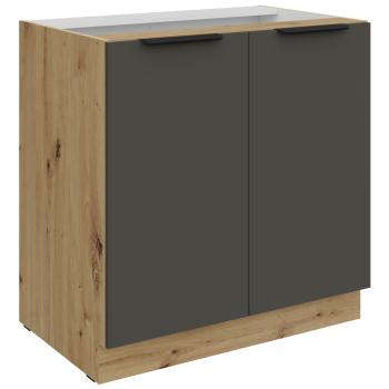 Base Cabinet 80 ERIS 03 artisan oak / graphite